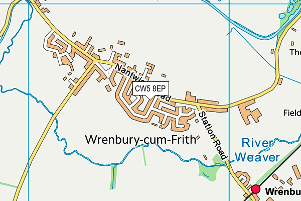 CW5 8EP map - OS VectorMap District (Ordnance Survey)