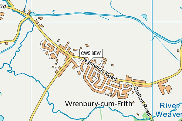 Wrenbury Recreation Ground map (CW5 8EW) - OS VectorMap District (Ordnance Survey)
