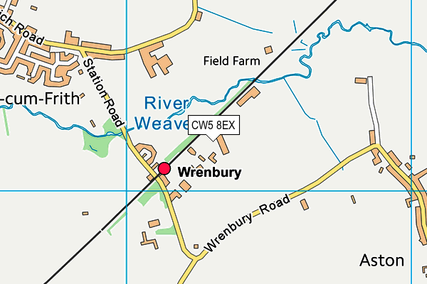 CW5 8EX map - OS VectorMap District (Ordnance Survey)