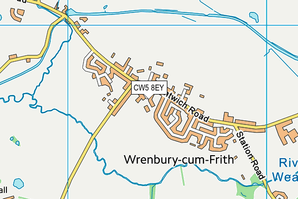 CW5 8EY map - OS VectorMap District (Ordnance Survey)