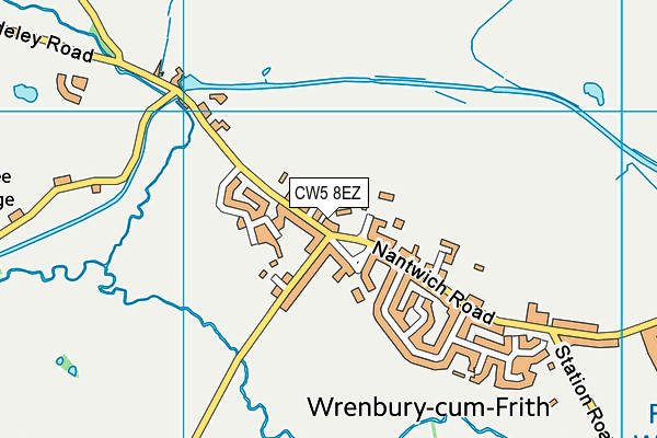 CW5 8EZ map - OS VectorMap District (Ordnance Survey)