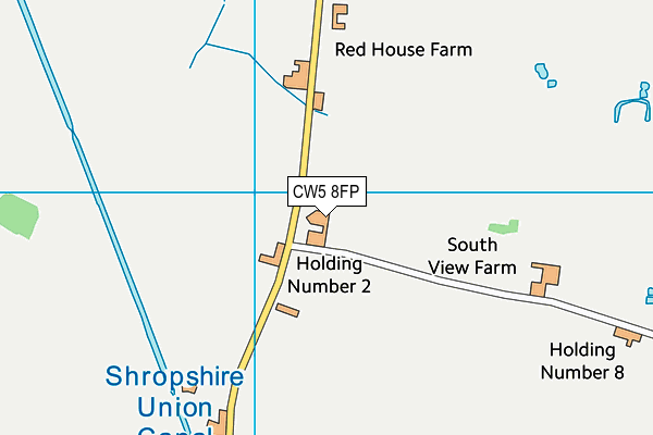 CW5 8FP map - OS VectorMap District (Ordnance Survey)