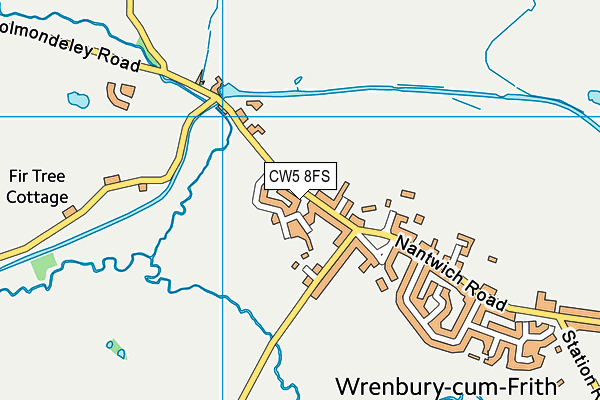 CW5 8FS map - OS VectorMap District (Ordnance Survey)