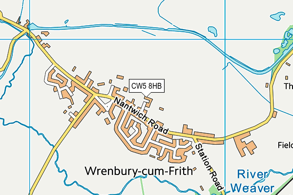 CW5 8HB map - OS VectorMap District (Ordnance Survey)