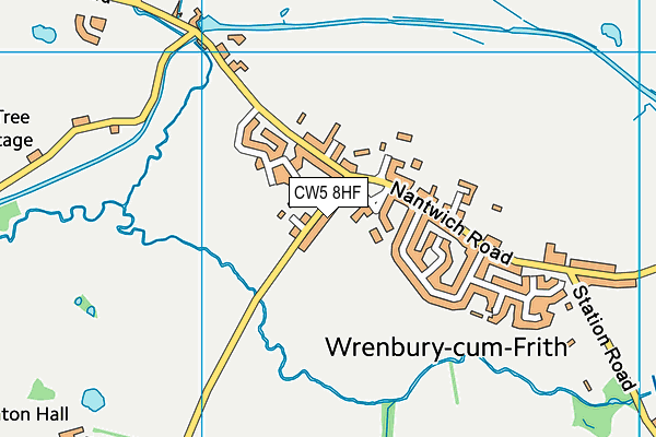 CW5 8HF map - OS VectorMap District (Ordnance Survey)