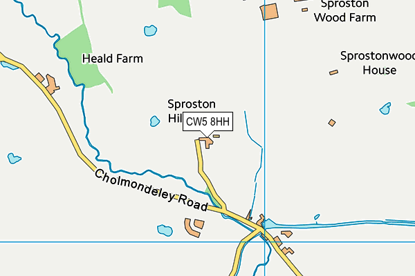 CW5 8HH map - OS VectorMap District (Ordnance Survey)