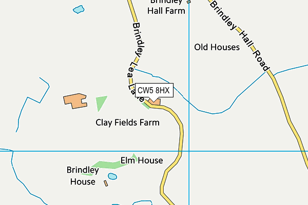 CW5 8HX map - OS VectorMap District (Ordnance Survey)