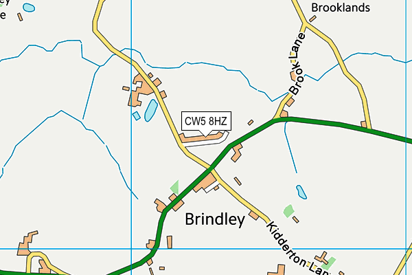 CW5 8HZ map - OS VectorMap District (Ordnance Survey)