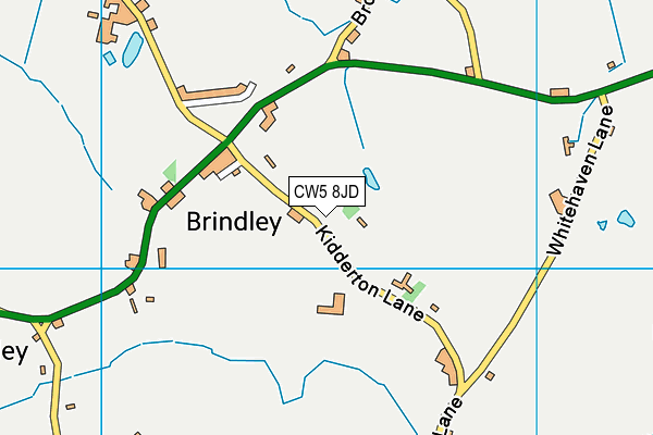 CW5 8JD map - OS VectorMap District (Ordnance Survey)