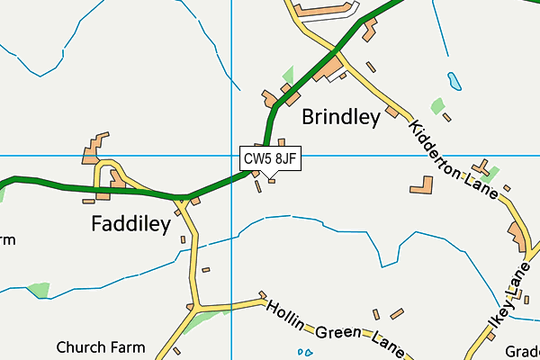 CW5 8JF map - OS VectorMap District (Ordnance Survey)