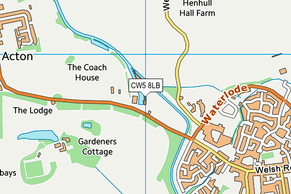 CW5 8LB map - OS VectorMap District (Ordnance Survey)