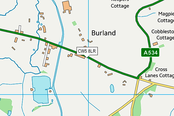 CW5 8LR map - OS VectorMap District (Ordnance Survey)