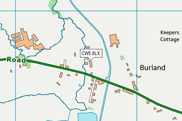 CW5 8LX map - OS VectorMap District (Ordnance Survey)