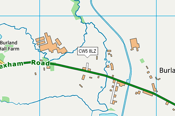 CW5 8LZ map - OS VectorMap District (Ordnance Survey)