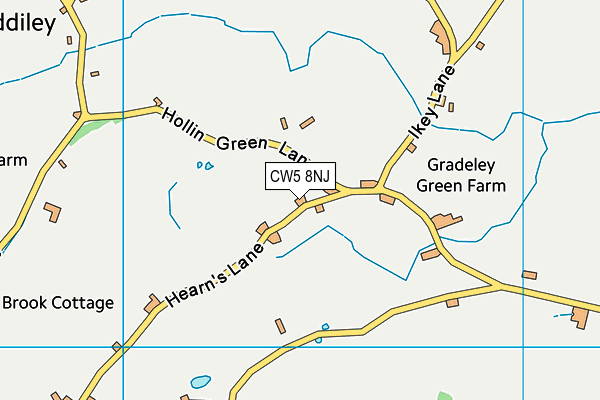 CW5 8NJ map - OS VectorMap District (Ordnance Survey)