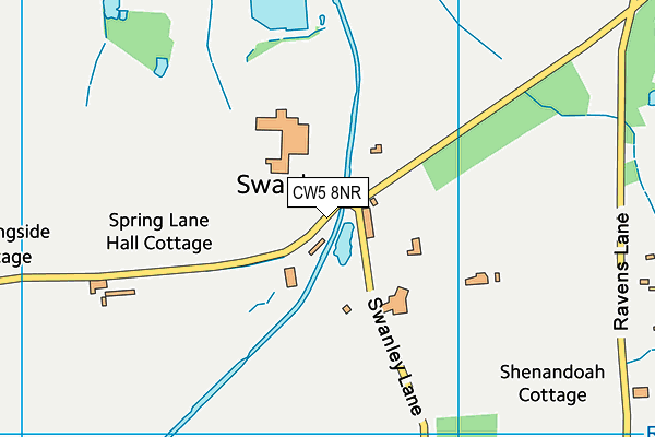 CW5 8NR map - OS VectorMap District (Ordnance Survey)