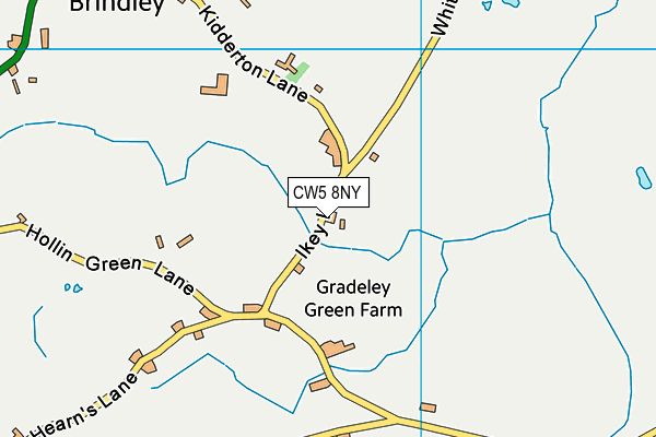 CW5 8NY map - OS VectorMap District (Ordnance Survey)