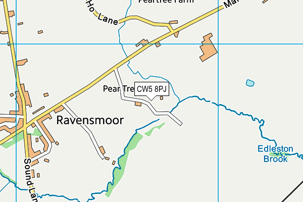 CW5 8PJ map - OS VectorMap District (Ordnance Survey)