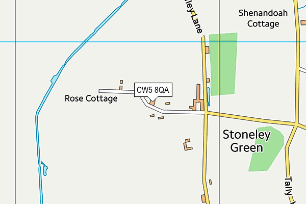 CW5 8QA map - OS VectorMap District (Ordnance Survey)