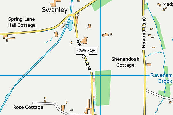 CW5 8QB map - OS VectorMap District (Ordnance Survey)