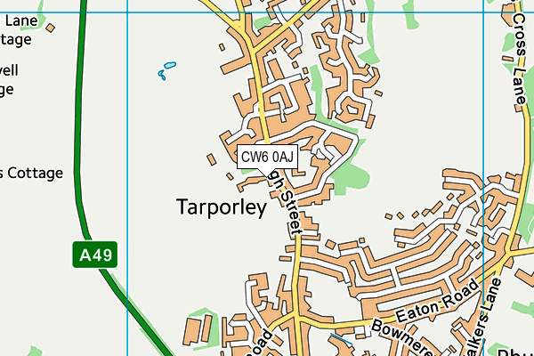 CW6 0AJ map - OS VectorMap District (Ordnance Survey)