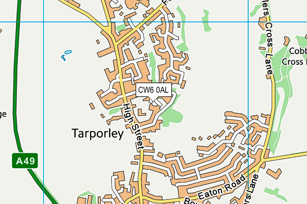 CW6 0AL map - OS VectorMap District (Ordnance Survey)
