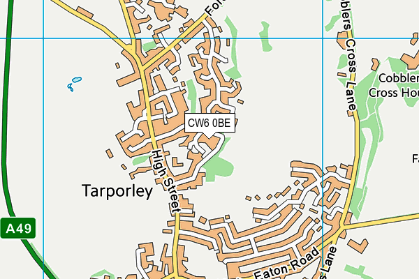 CW6 0BE map - OS VectorMap District (Ordnance Survey)