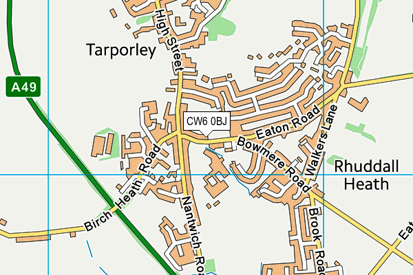 CW6 0BJ map - OS VectorMap District (Ordnance Survey)