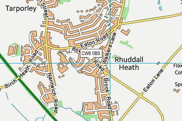 CW6 0BS map - OS VectorMap District (Ordnance Survey)