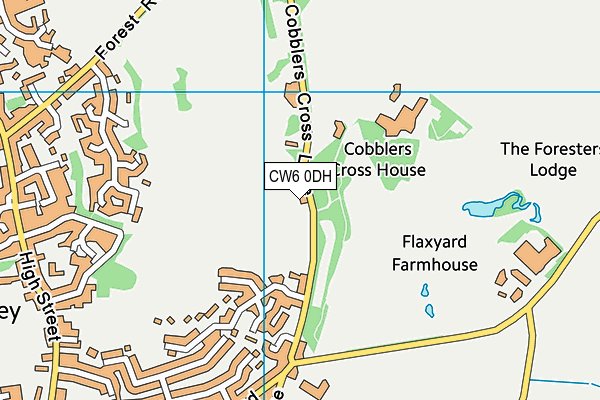 CW6 0DH map - OS VectorMap District (Ordnance Survey)