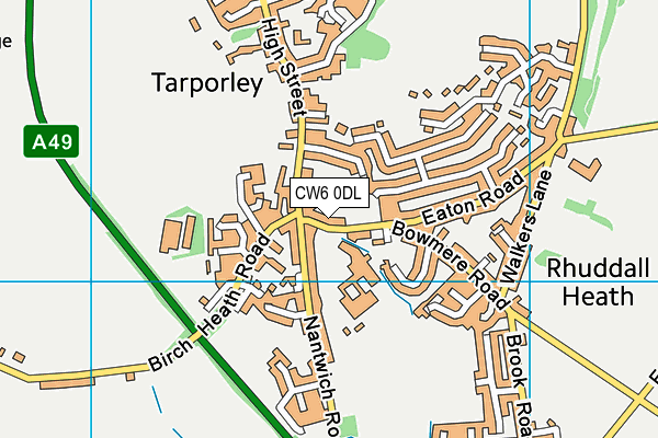 CW6 0DL map - OS VectorMap District (Ordnance Survey)