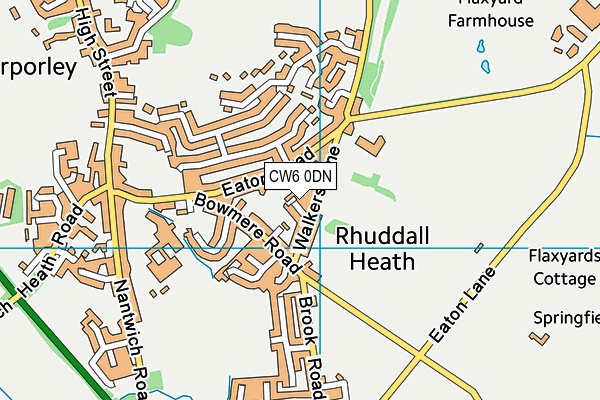 CW6 0DN map - OS VectorMap District (Ordnance Survey)