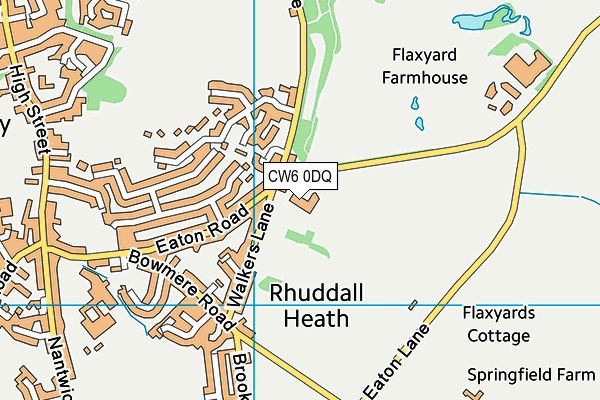 CW6 0DQ map - OS VectorMap District (Ordnance Survey)