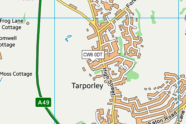 CW6 0DT map - OS VectorMap District (Ordnance Survey)