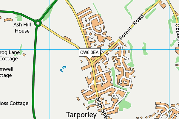 CW6 0EA map - OS VectorMap District (Ordnance Survey)