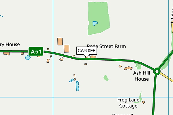 CW6 0EF map - OS VectorMap District (Ordnance Survey)