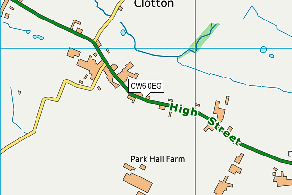 CW6 0EG map - OS VectorMap District (Ordnance Survey)