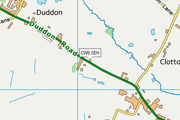 CW6 0EH map - OS VectorMap District (Ordnance Survey)