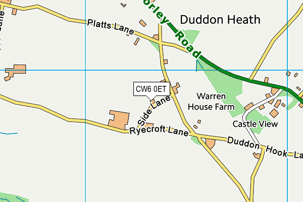 CW6 0ET map - OS VectorMap District (Ordnance Survey)