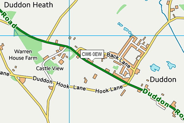 CW6 0EW map - OS VectorMap District (Ordnance Survey)