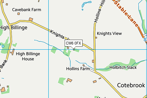 CW6 0FX map - OS VectorMap District (Ordnance Survey)