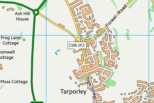 CW6 0FZ map - OS VectorMap District (Ordnance Survey)