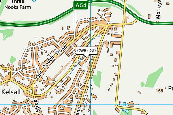 CW6 0GD map - OS VectorMap District (Ordnance Survey)