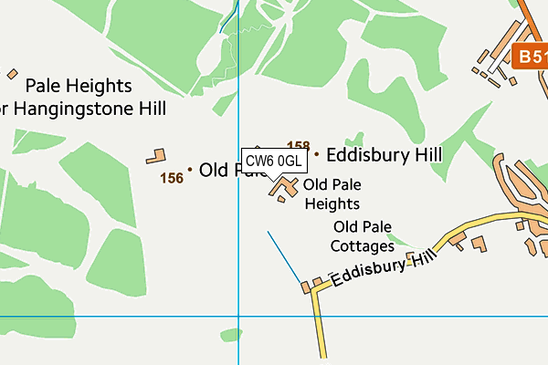 CW6 0GL map - OS VectorMap District (Ordnance Survey)