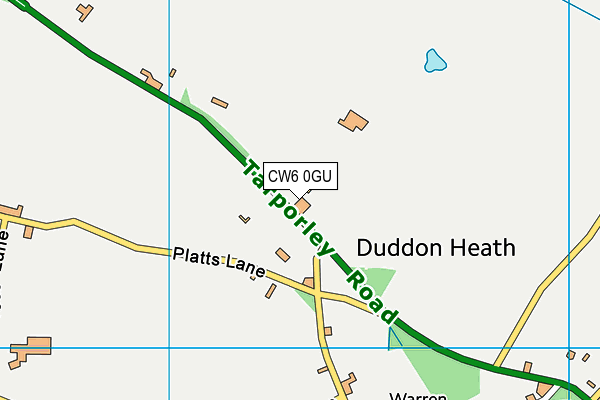 CW6 0GU map - OS VectorMap District (Ordnance Survey)