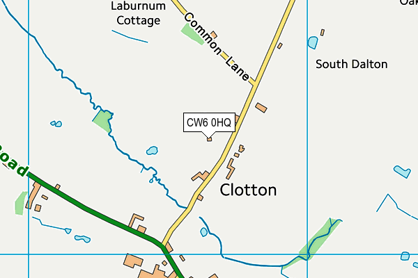 CW6 0HQ map - OS VectorMap District (Ordnance Survey)