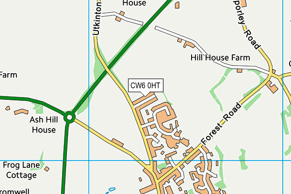 CW6 0HT map - OS VectorMap District (Ordnance Survey)