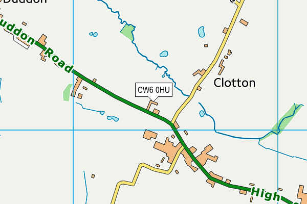 CW6 0HU map - OS VectorMap District (Ordnance Survey)