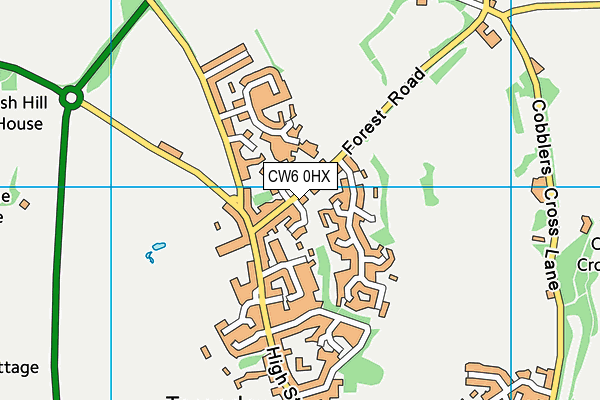 CW6 0HX map - OS VectorMap District (Ordnance Survey)