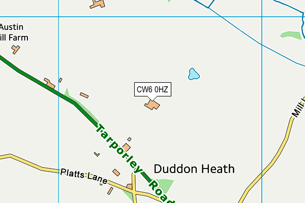 CW6 0HZ map - OS VectorMap District (Ordnance Survey)